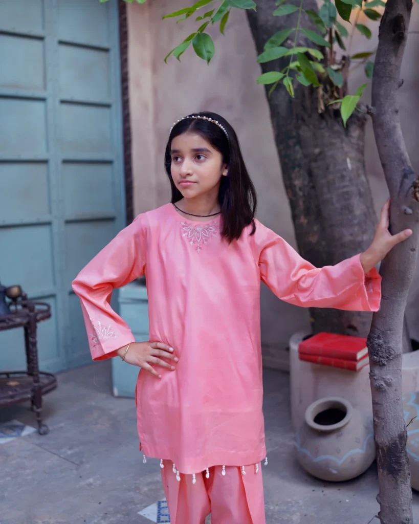 2 Piece Embroidered Kids Lawn Suit