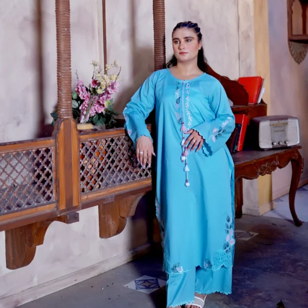 2 Piece Lawn Suit - Embroidered (Stitched)