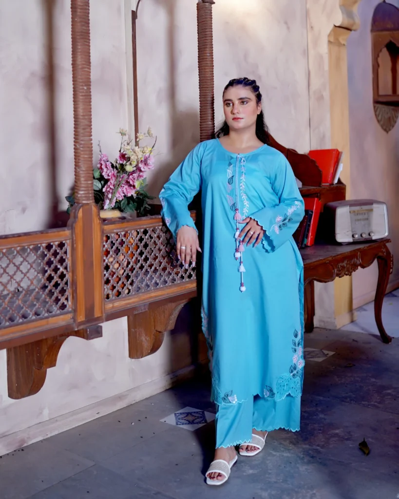 2 Piece Lawn Suit - Embroidered (Stitched)